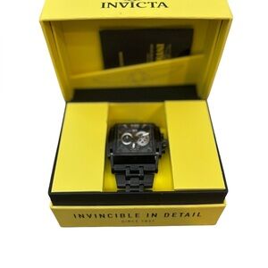 INVICTA SHAQ CHRONOGRAPH QUARTZ BLACK TRANSPARENT DIAL MEN'S WATCH 33736